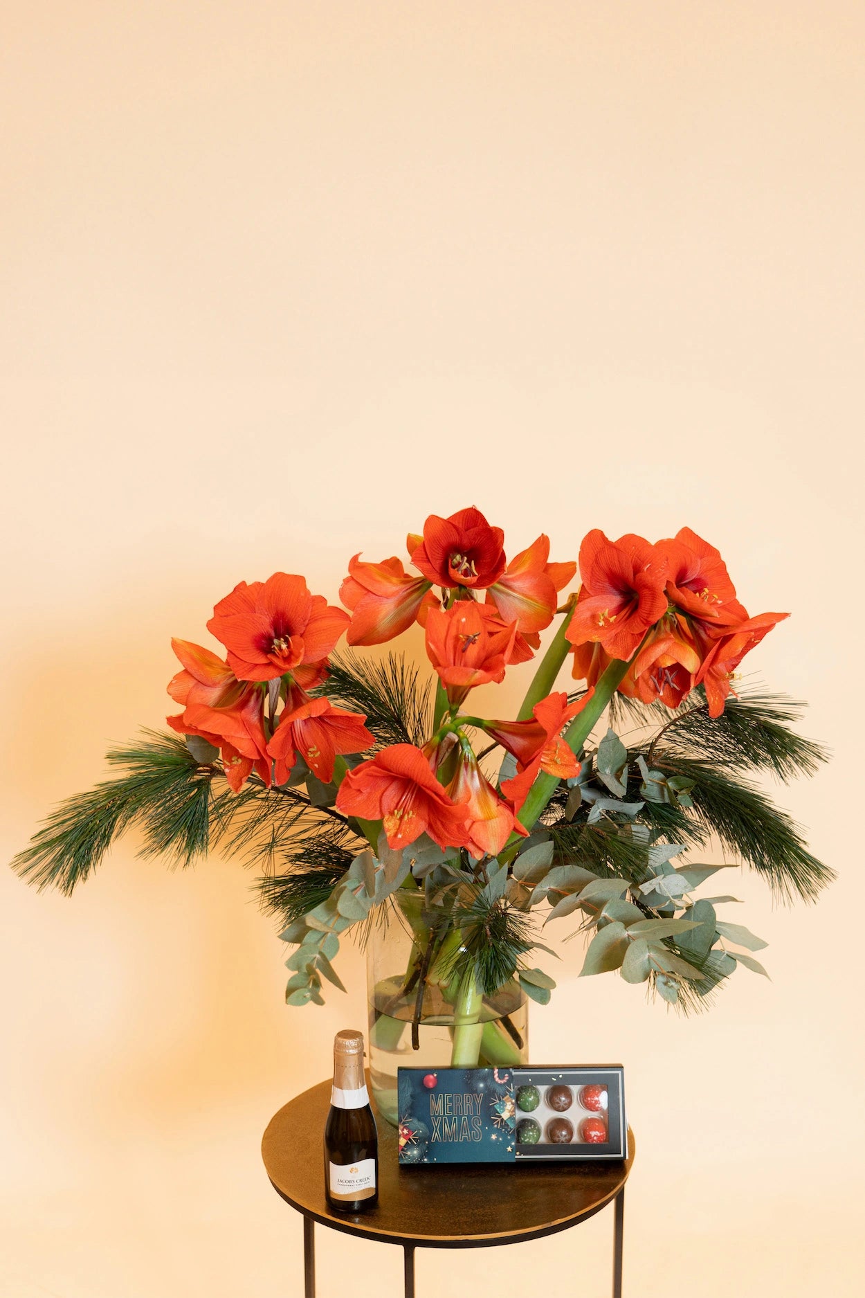 Kerstboeket met amaryllis haalt de kerst in huis!