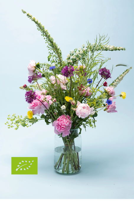 Biologisch bloemen abonnement met seizoensbloemen van Pluukz