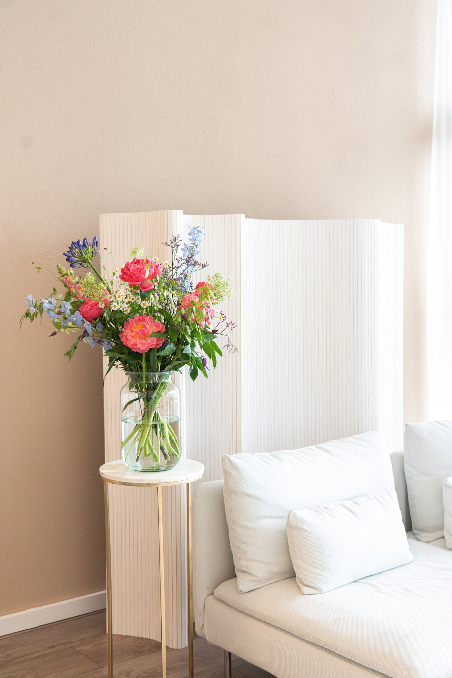 Heerlijke pioenrozen boeket van het seizoen!