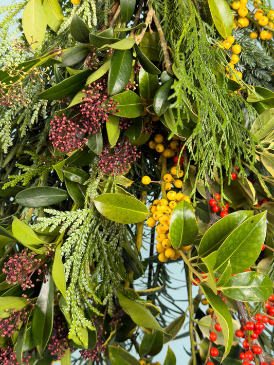 Gifvrije kersttoef uit Nederland, kerstgroen bestellen voor deurdecoratie