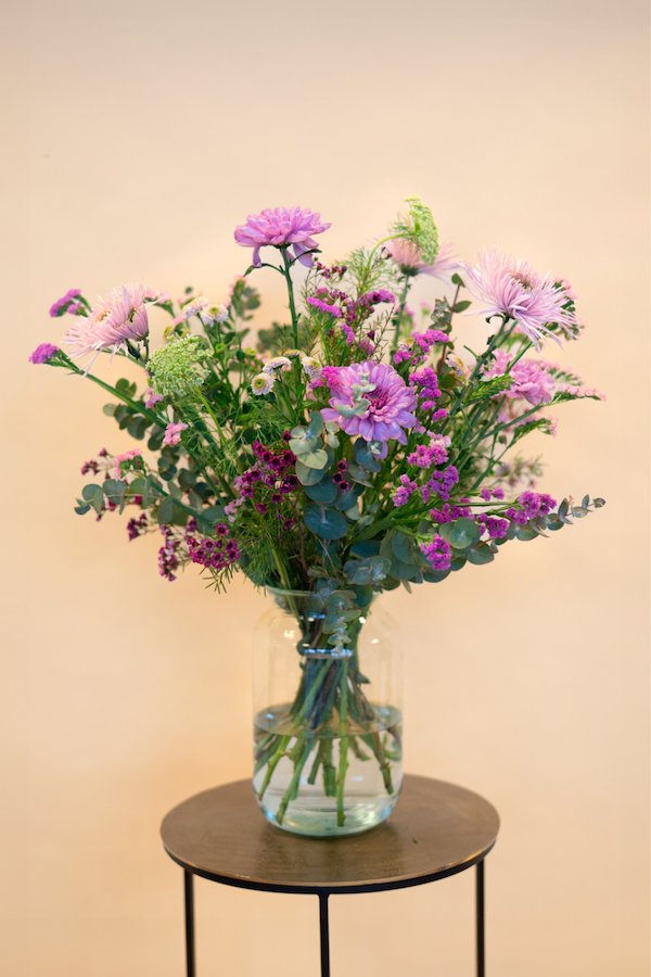 Roze veldboeket groot. Vers en snel geleverd