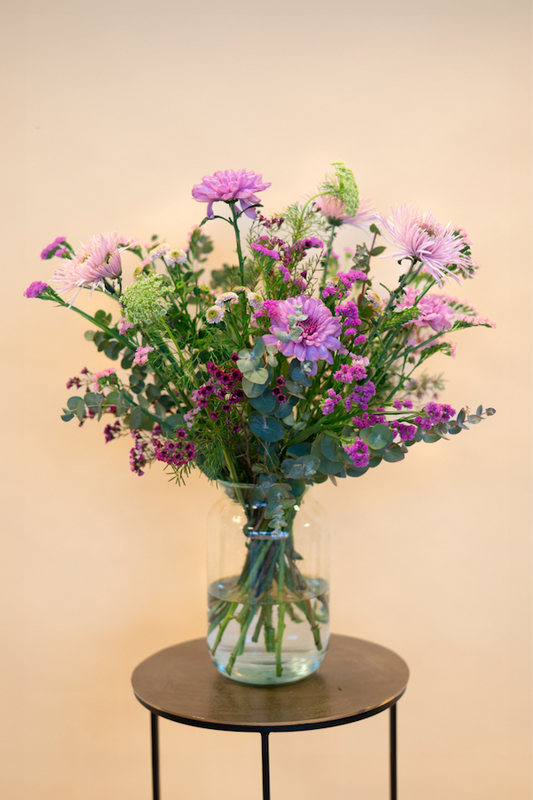 Roze veldboeket groot. Vers en snel geleverd