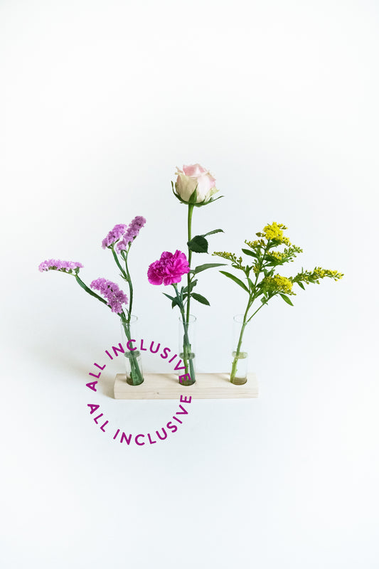 Brievenbus geschenk met standaard en vaasjes