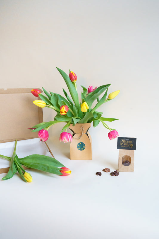 tulpen in de vaas bestellen? Bestel dit heerlijke brievenbus cadeau!