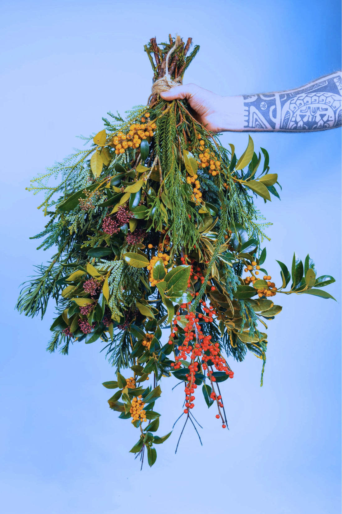 Kerst zonder plastic, natuurlijke bloemen bestellen bij PLUUKZ