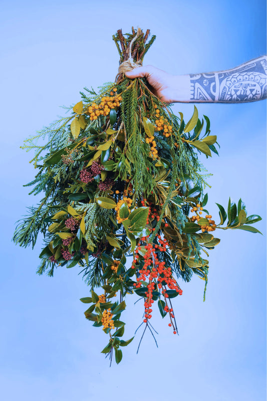 Kerst zonder plastic, natuurlijke bloemen bestellen bij PLUUKZ