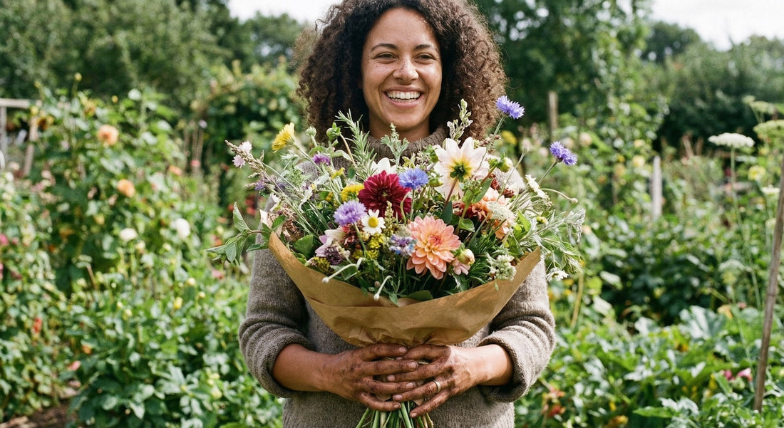 prachtige bio bloemen van een bio kweker 