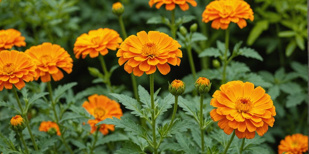 Goudsbloem in volle bloei met oranje bloemblaadjes