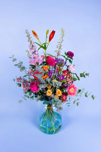  Roze  boeket met zachte tinten. Verras iemand