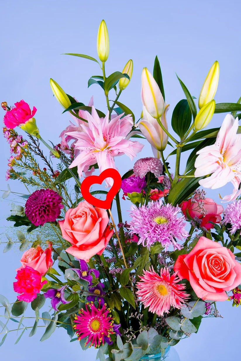 Roze  bloemen close up met detail. Verras haar nu
