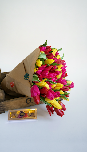 prachtig mooie tulpen toppers met 4 bon bons