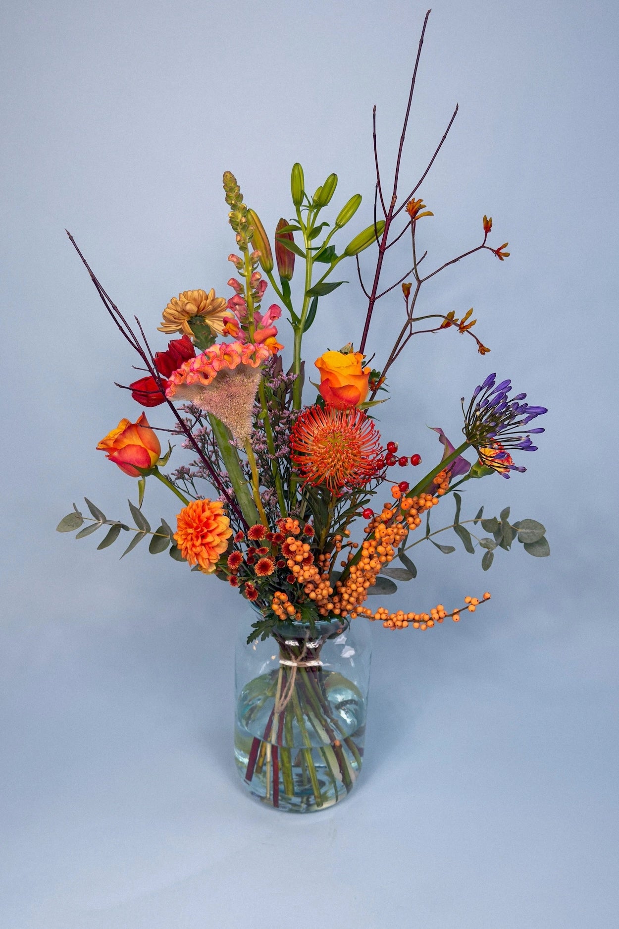 Duurzaam herfstboeket met oranje bloemen – bestel jouw bos vandaag.
