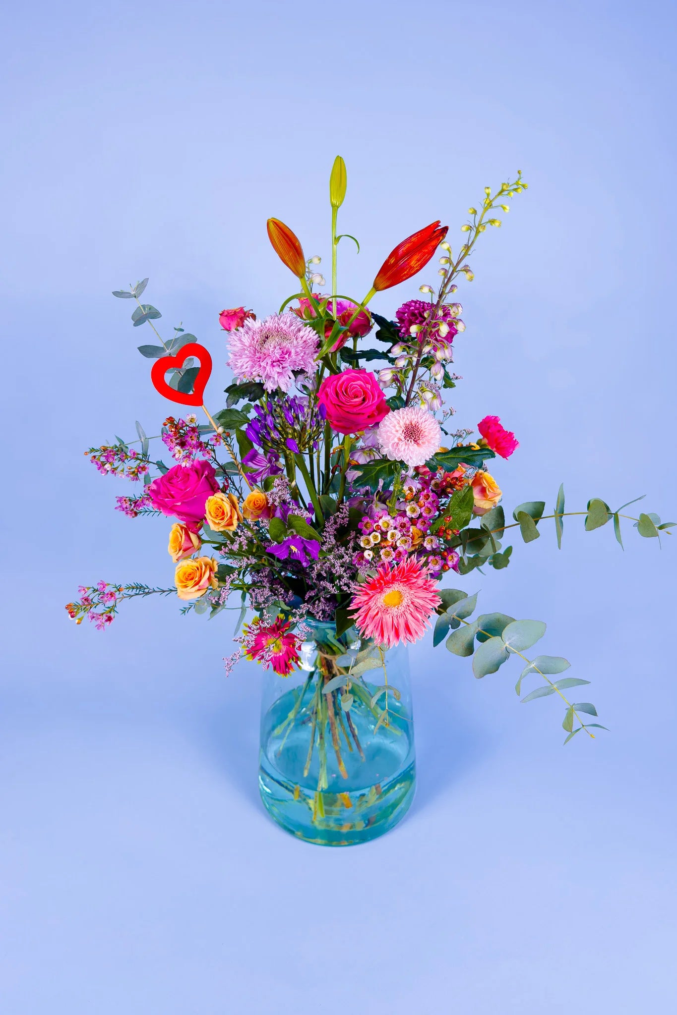 valentijn boeket roze. bestel bij pluukz 